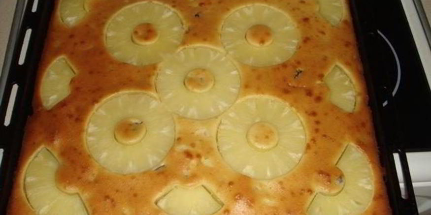 Рецепт пирога с ананасом