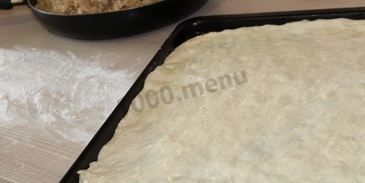 пирог с капустой и мясным фаршем дрожжевой