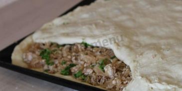 пирог с капустой и мясным фаршем дрожжевой