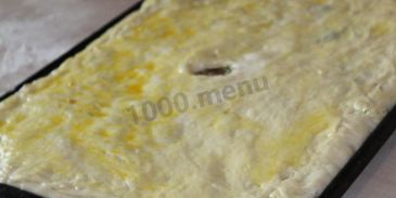 пирог с капустой и мясным фаршем дрожжевой