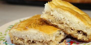 пирог с капустой и мясным фаршем дрожжевой