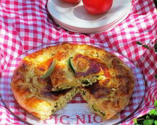 Пирог с рикоттой и цукини