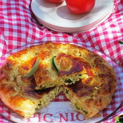 Пирог с рикоттой и цукини