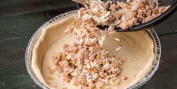 постный пирог с рыбой