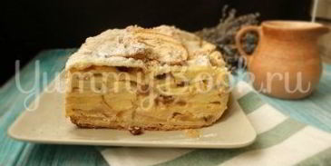 яблочный пирог из слоеного теста