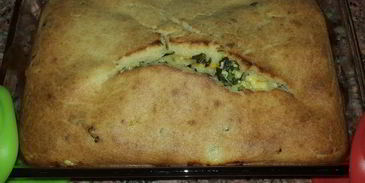 заливной пирог с зеленым луком и яйцом