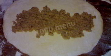 быстрые дрожжевые пирожки с картошкой и печенью