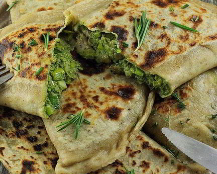 Кутабы с зеленью