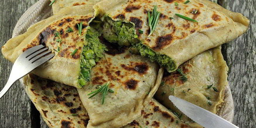 Рецепт кутабов с зеленью