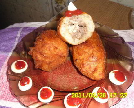 Орские ливерные пирожки из жидкого теста