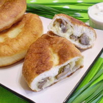 Пирожки постные с грибами