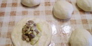 пирожки постные с грибами