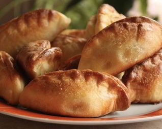 Пирожки с колбасой в духовке