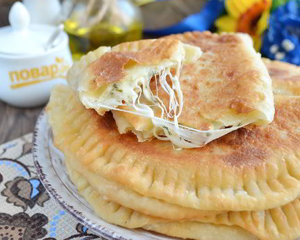 Вкусные кутабы с сыром и зеленью