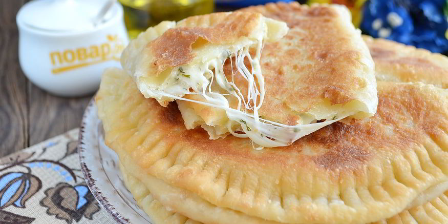 Рецепт вкусных кутабов с сыром и зеленью