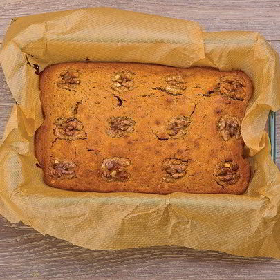 Апельсиновый брауни с грецкими орехами