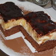 Рецепт Бананова-шоколадного пирожного День и ночь