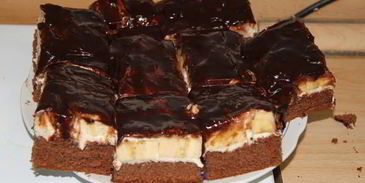 бананово-шоколадное пирожное день и ночь