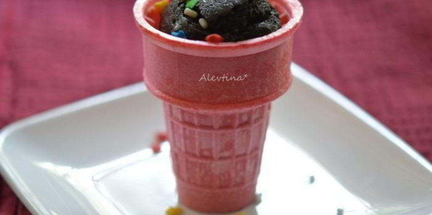 Рецепт брауни в вафельном стаканчике