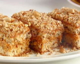 Пирожное Белочка с орехами и сгущенкой