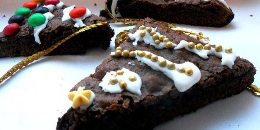 Рецепт пирожного christmas tree brownies