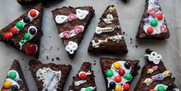 пирожное christmas tree brownies