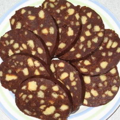 Пирожное Колбаска из печенья