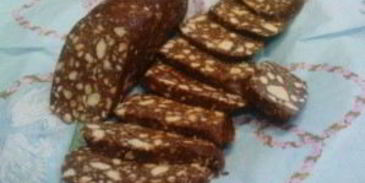 пирожное колбаска из печенья