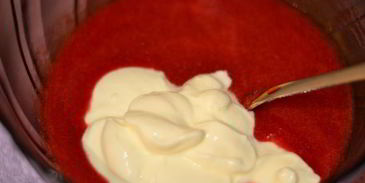 пирожное-мусс клубничное