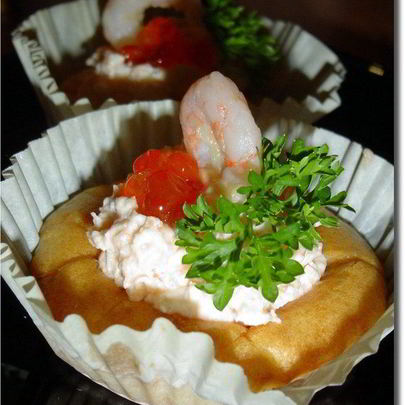 Пирожное рыбно-икорное