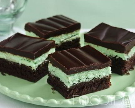 Шоколадно-мятные пирожные