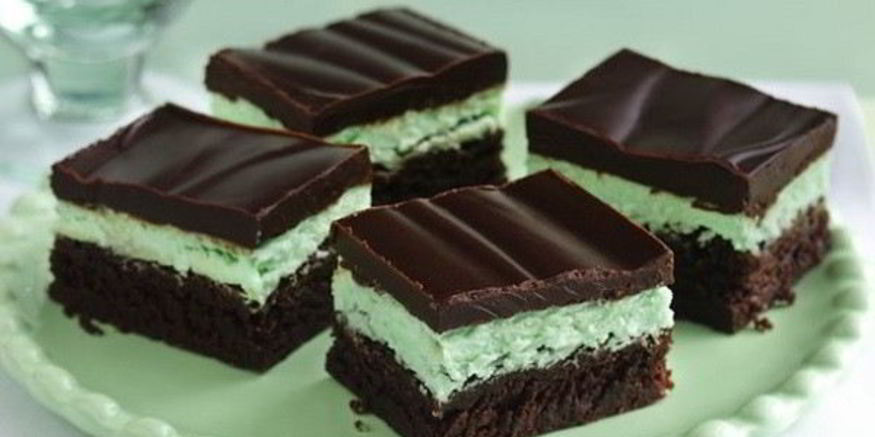 Рецепт шоколадна-мятных пирожные
