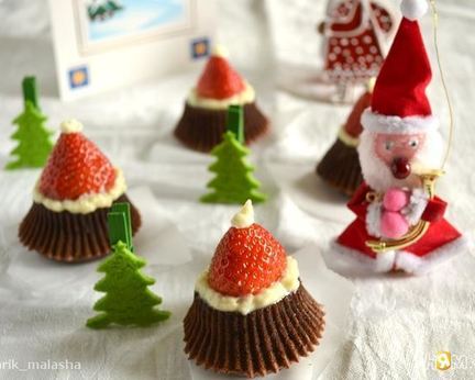 Шоколадное пирожное Дед Мороз