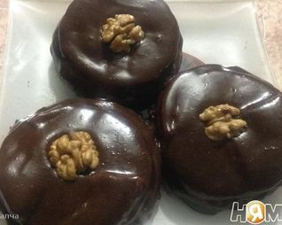 Тыквенные пирожные в шоколадной глазури