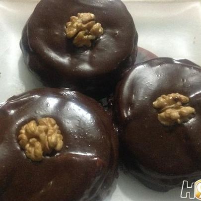 Тыквенные пирожные в шоколадной глазури