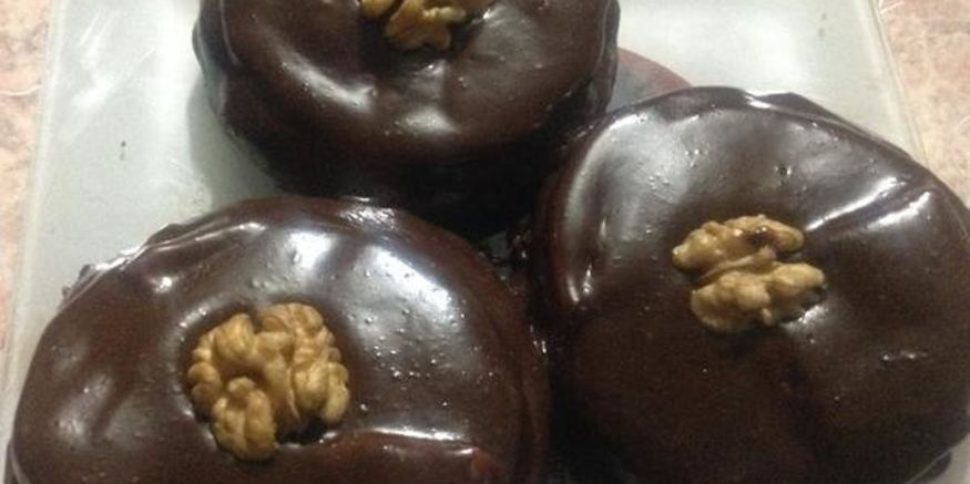 Рецепт тыквенных пирожных в шоколадной глазури