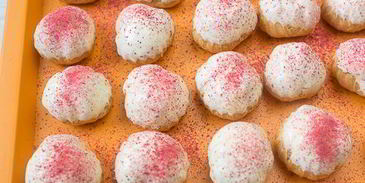 заварные пирожные с кремом из голубики