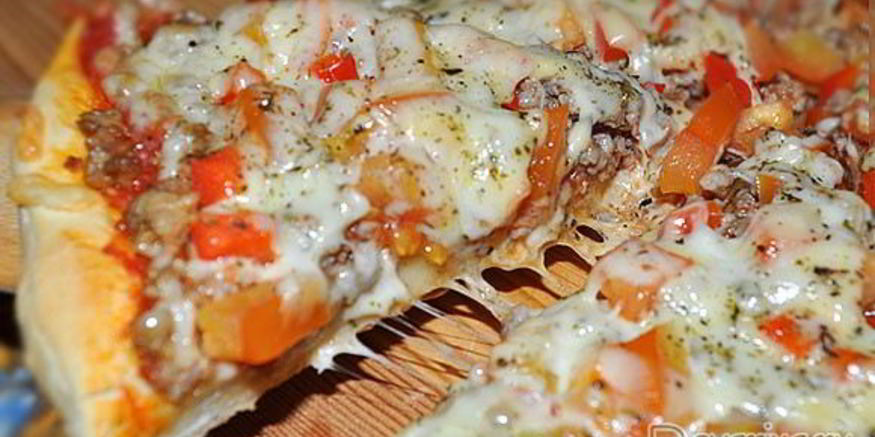 Рецепт пиццы с мясным фаршем