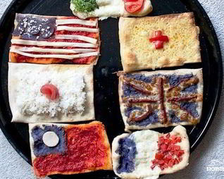 Пицца в виде флагов