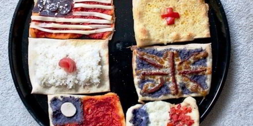 Рецепт пиццы в виде флагов