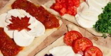 пицца в виде флагов