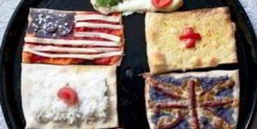 пицца в виде флагов