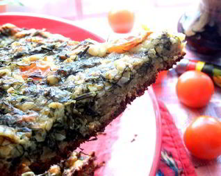 Сырная пицца на хлебе