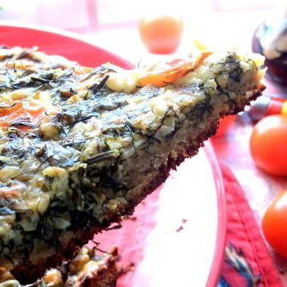 Сырная пицца на хлебе