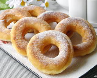 Пончики на кефире за 15 минут