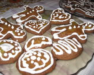 Новогодние имбирные пряники с глазурью