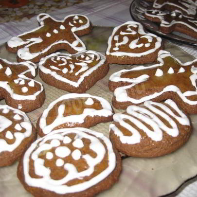 Новогодние имбирные пряники с глазурью