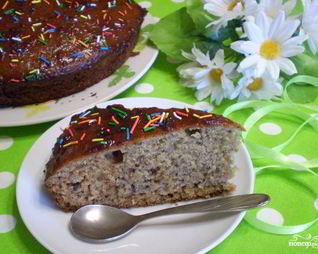 Постная коврижка с вареньем