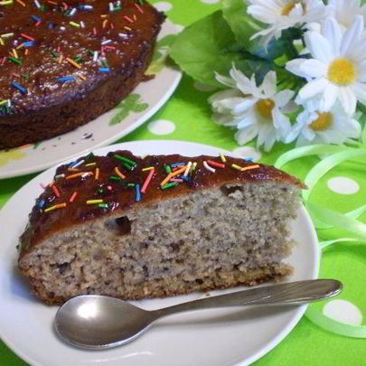 Постная коврижка с вареньем