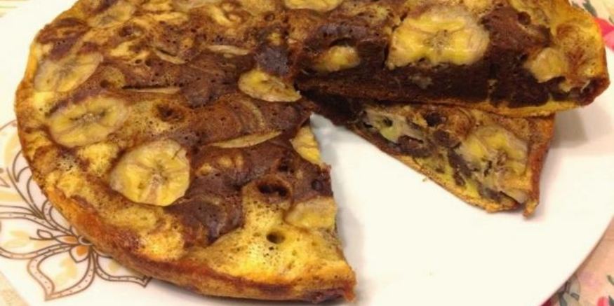 Рецепт шарлотки с бананами